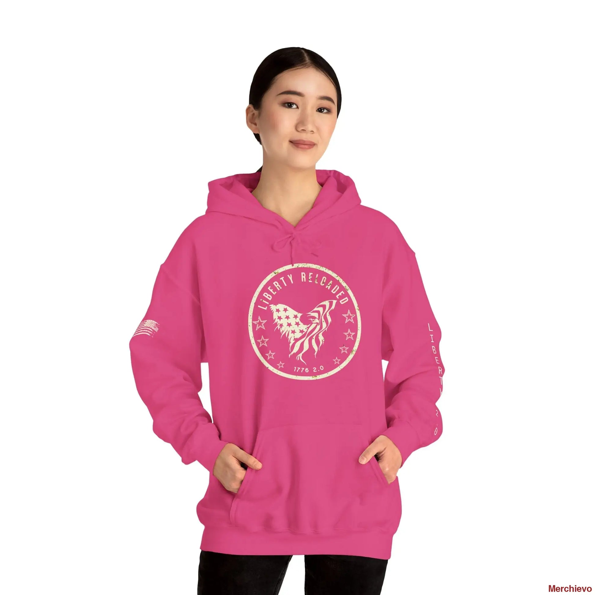 Liberty 2.0 // Heritage Eagle Crest - Heavy Blend Patriotic Streetwear Hoodie Hoodie