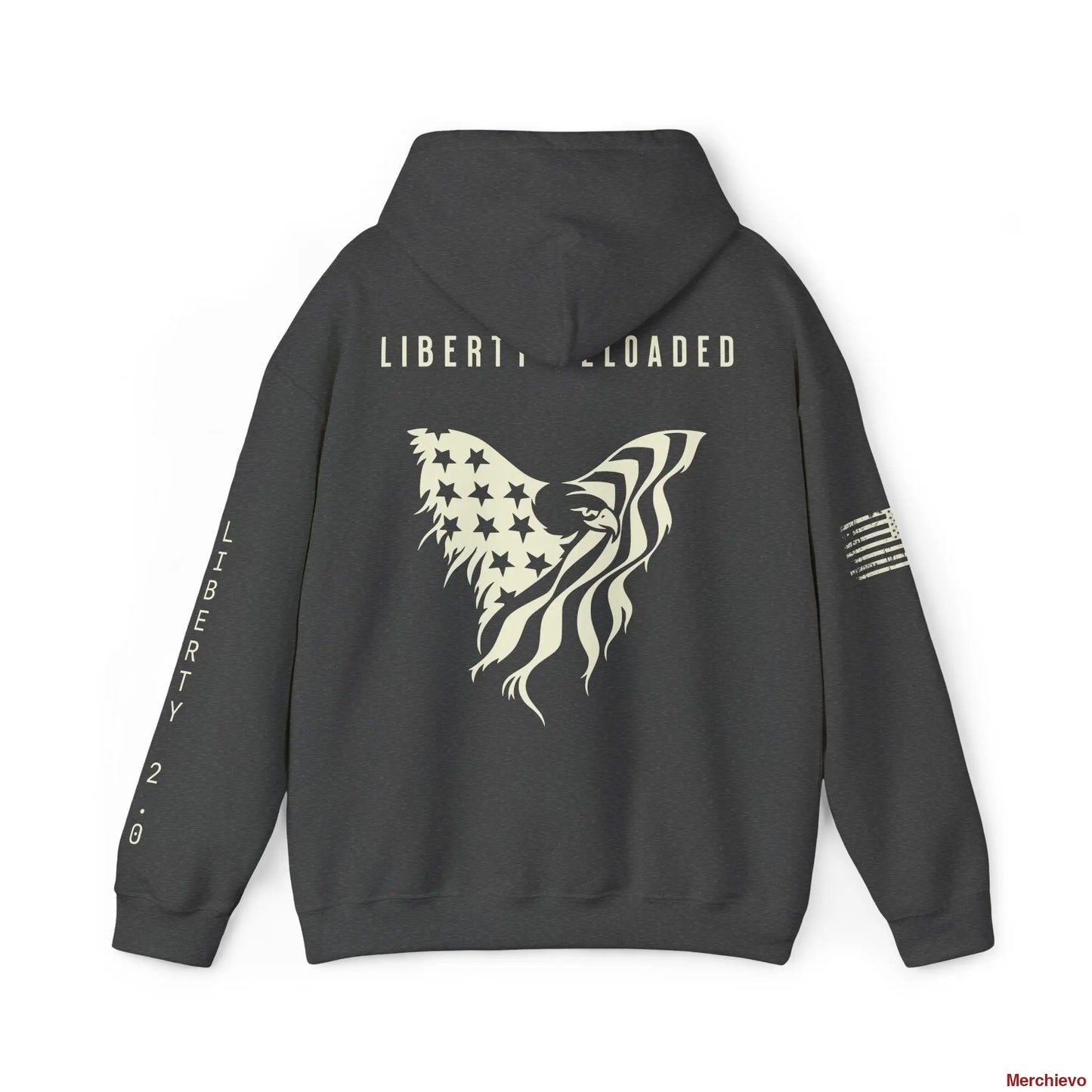 Liberty 2.0 // Heritage Eagle Crest - Heavy Blend Patriotic Streetwear Hoodie Hoodie