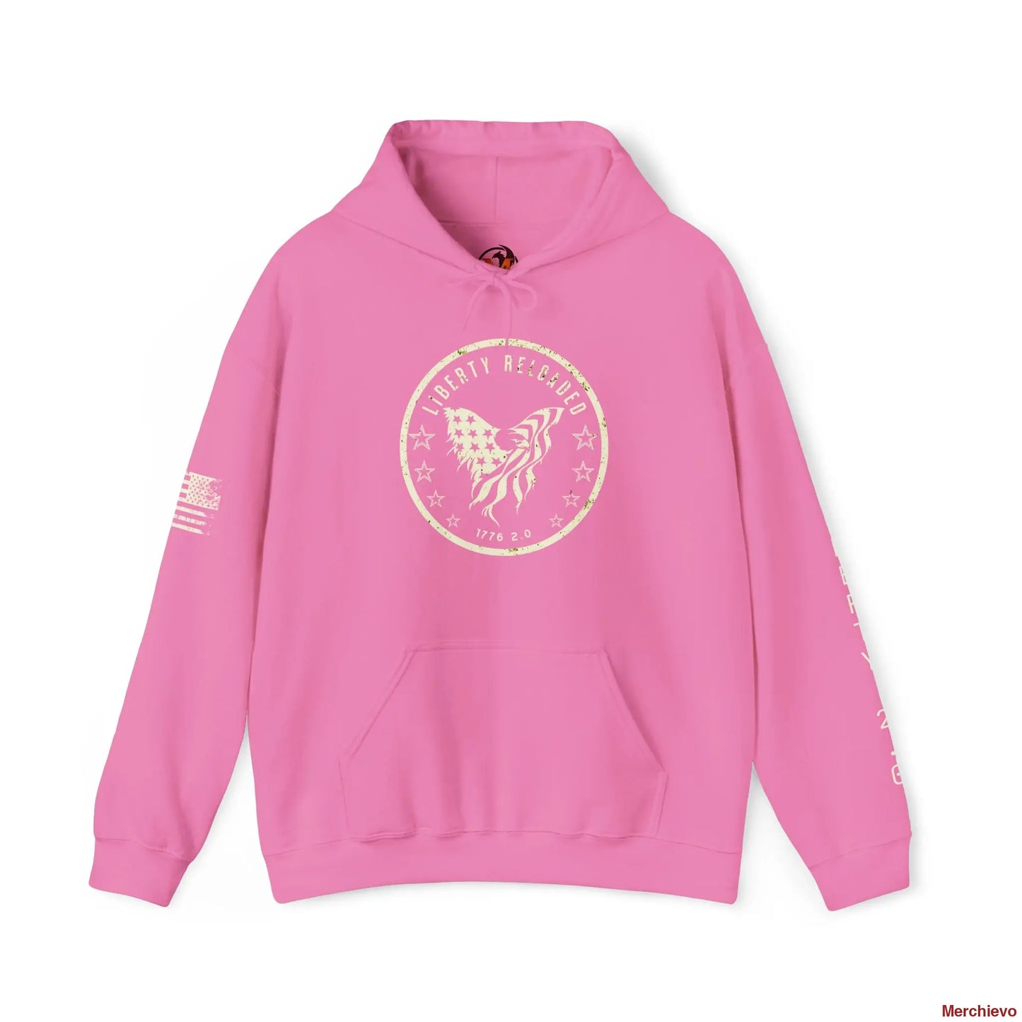 Liberty 2.0 // Heritage Eagle Crest - Heavy Blend Patriotic Streetwear Hoodie Azalea / S Hoodie