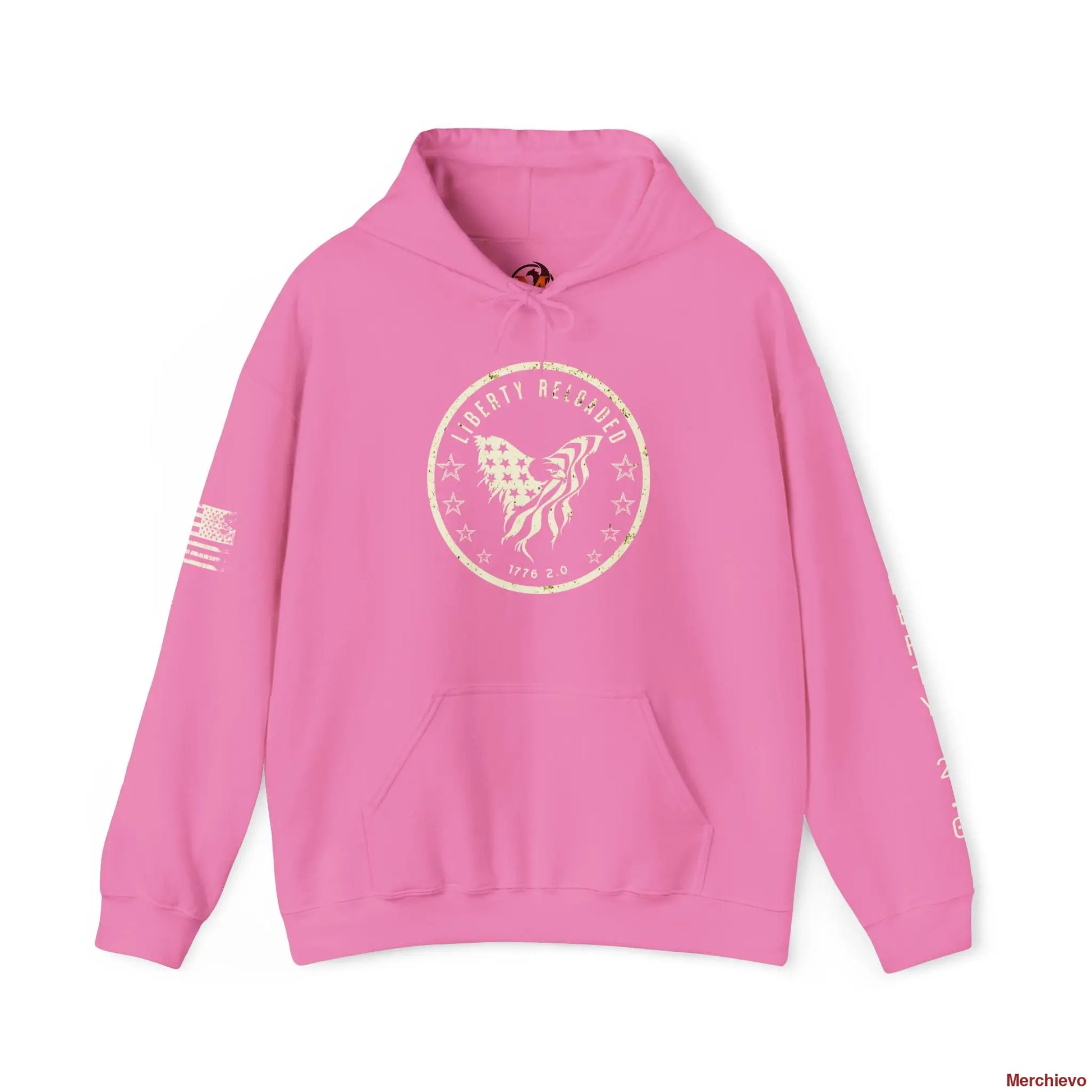 Liberty 2.0 // Heritage Eagle Crest - Heavy Blend Patriotic Streetwear Hoodie Azalea / S Hoodie