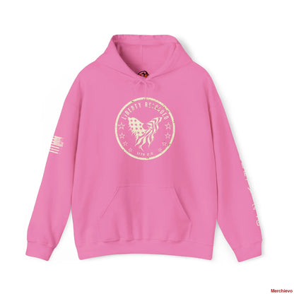 Liberty 2.0 // Heritage Eagle Crest - Heavy Blend Patriotic Streetwear Hoodie Azalea / S Hoodie