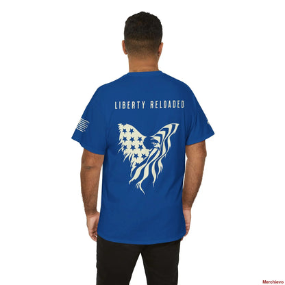 Liberty Reloaded 2.0 - Heritage Eagle Heavyweight Patriotic T-Shirt T-Shirt