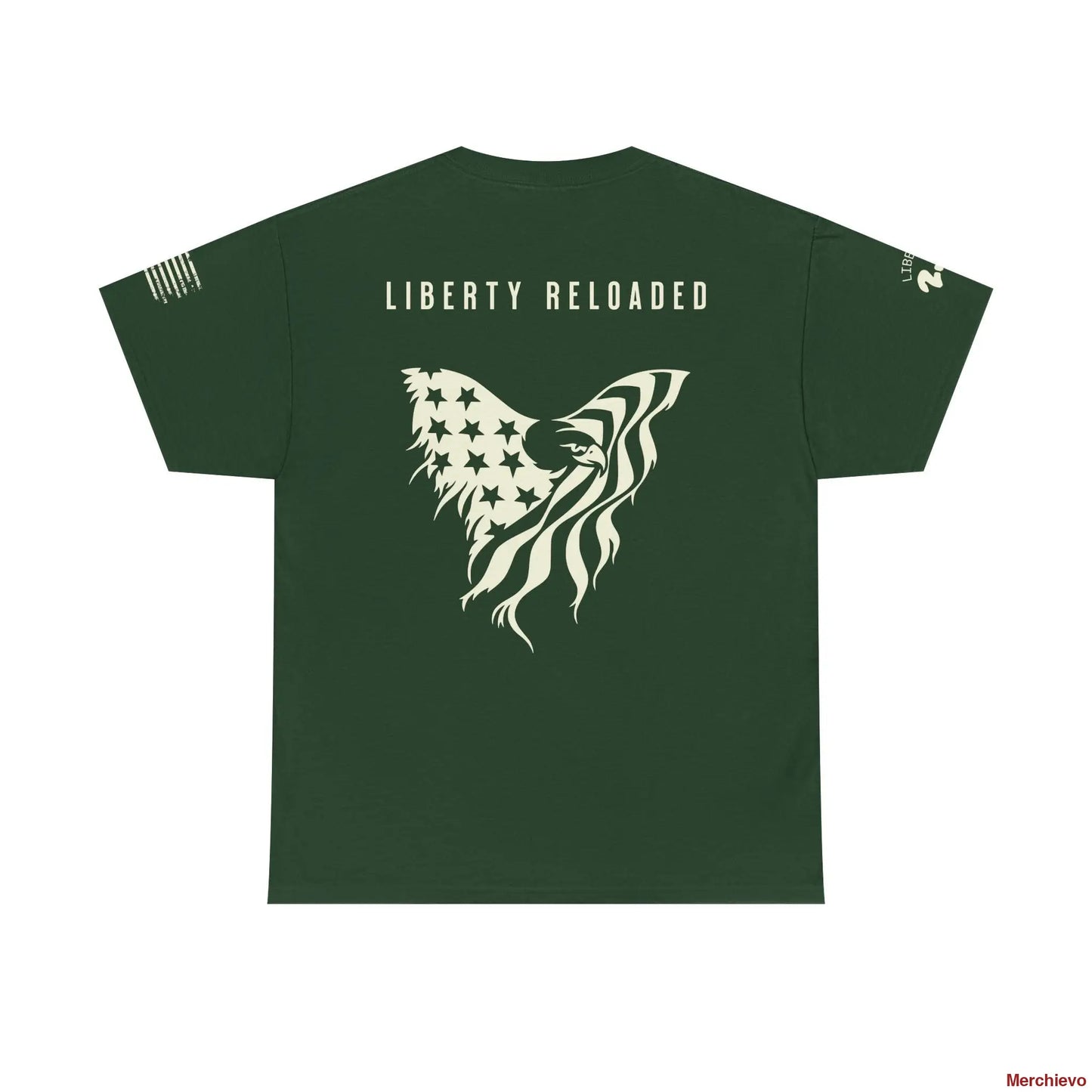 Liberty Reloaded 2.0 - Heritage Eagle Heavyweight Patriotic T-Shirt T-Shirt