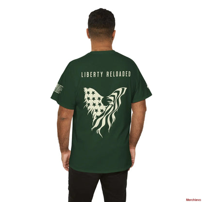 Liberty Reloaded 2.0 - Heritage Eagle Heavyweight Patriotic T-Shirt T-Shirt