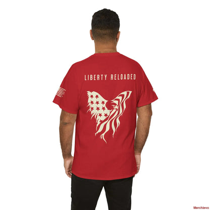 Liberty Reloaded 2.0 - Heritage Eagle Heavyweight Patriotic T-Shirt T-Shirt