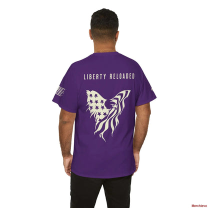 Liberty Reloaded 2.0 - Heritage Eagle Heavyweight Patriotic T-Shirt T-Shirt