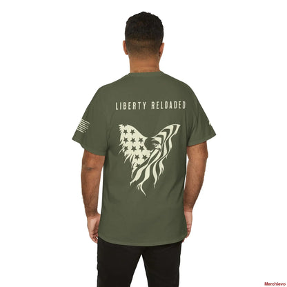 Liberty Reloaded 2.0 - Heritage Eagle Heavyweight Patriotic T-Shirt T-Shirt