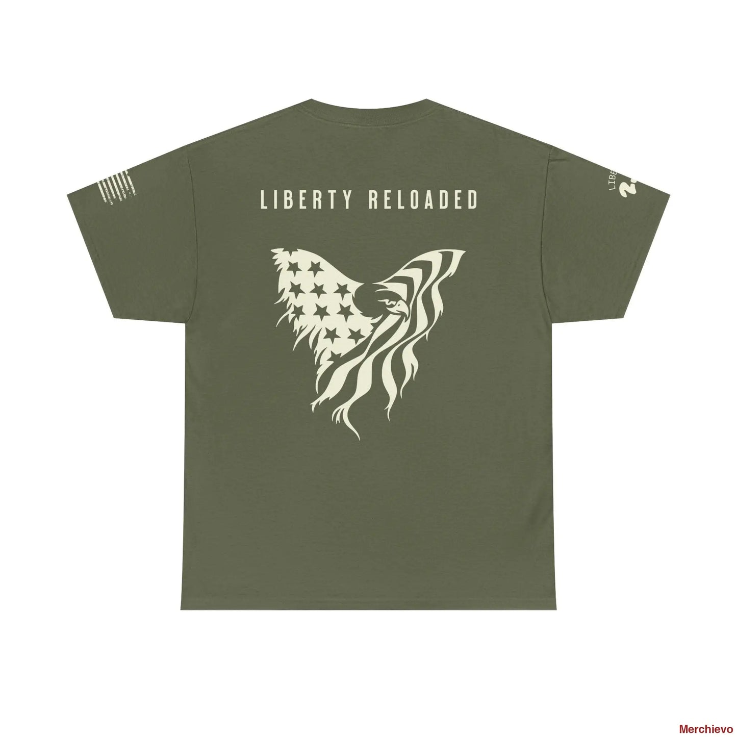 Liberty Reloaded 2.0 - Heritage Eagle Heavyweight Patriotic T-Shirt T-Shirt