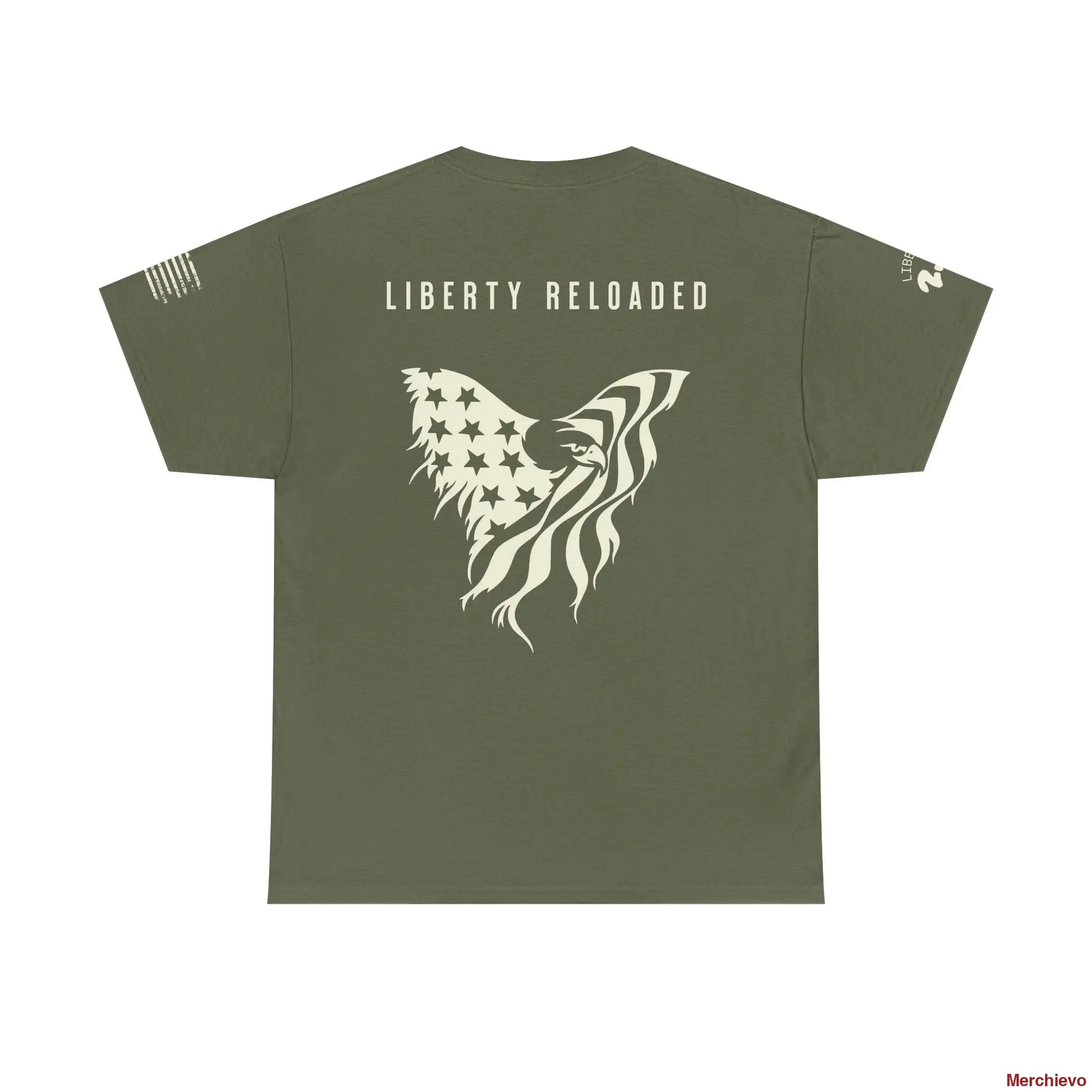 Liberty Reloaded 2.0 - Heritage Eagle Heavyweight Patriotic T-Shirt T-Shirt