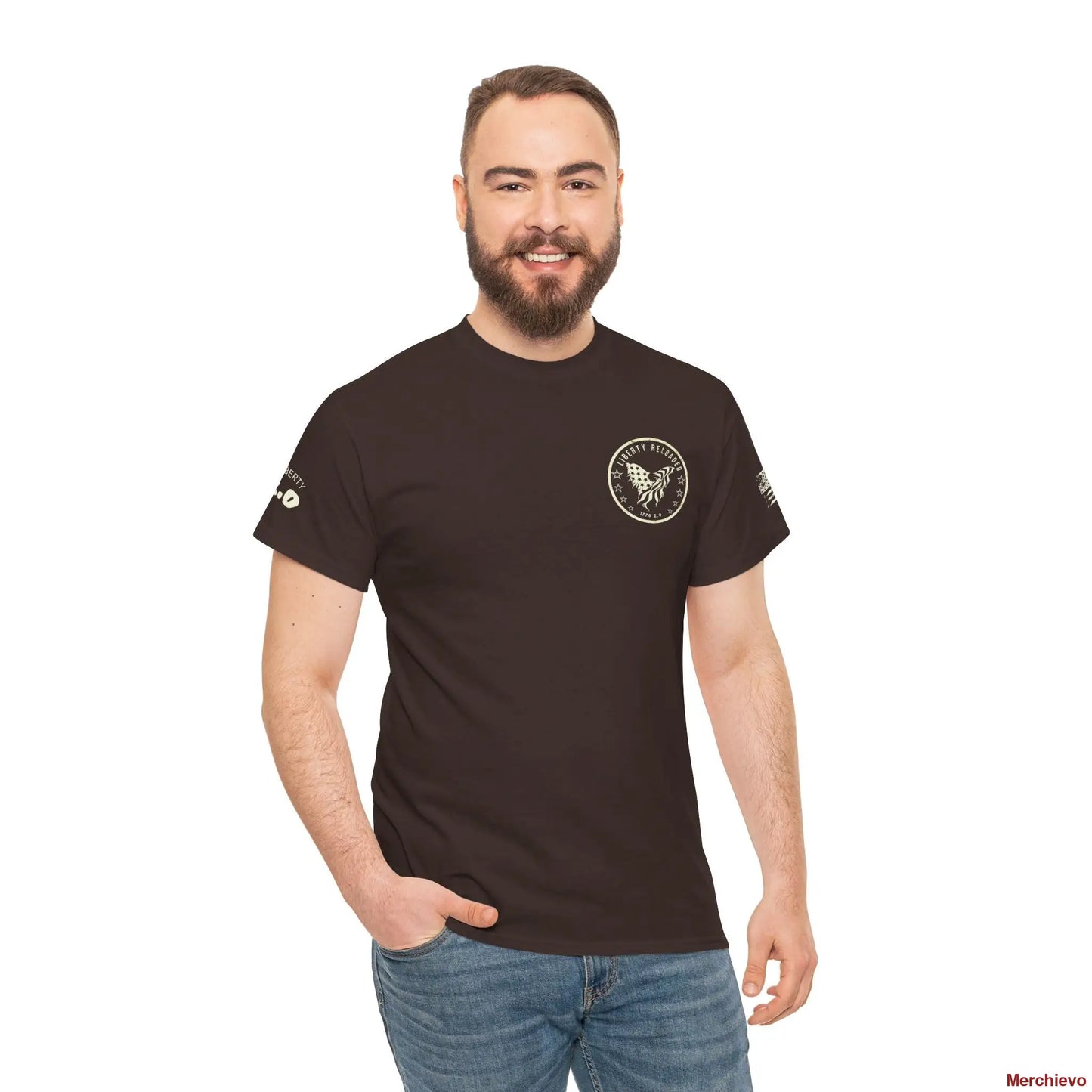 Liberty Reloaded 2.0 - Heritage Eagle Heavyweight Patriotic T-Shirt T-Shirt