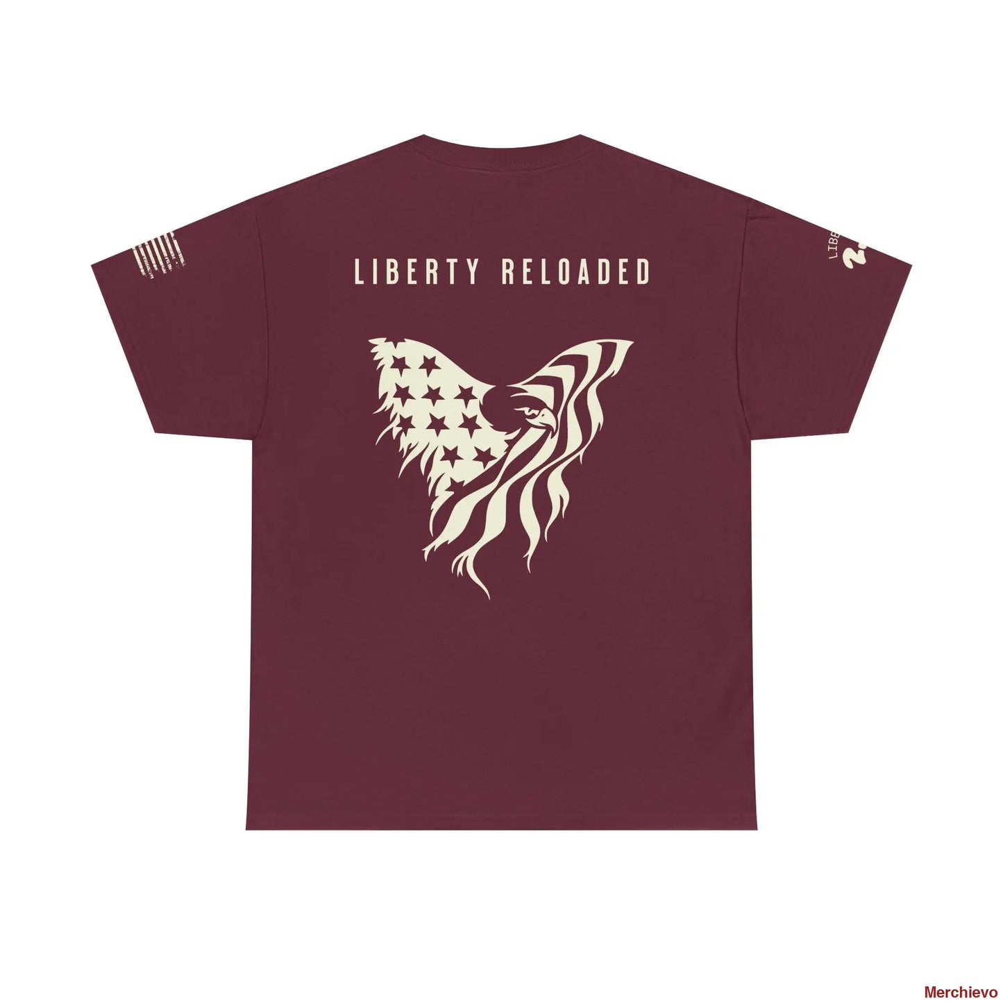 Liberty Reloaded 2.0 - Heritage Eagle Heavyweight Patriotic T-Shirt T-Shirt