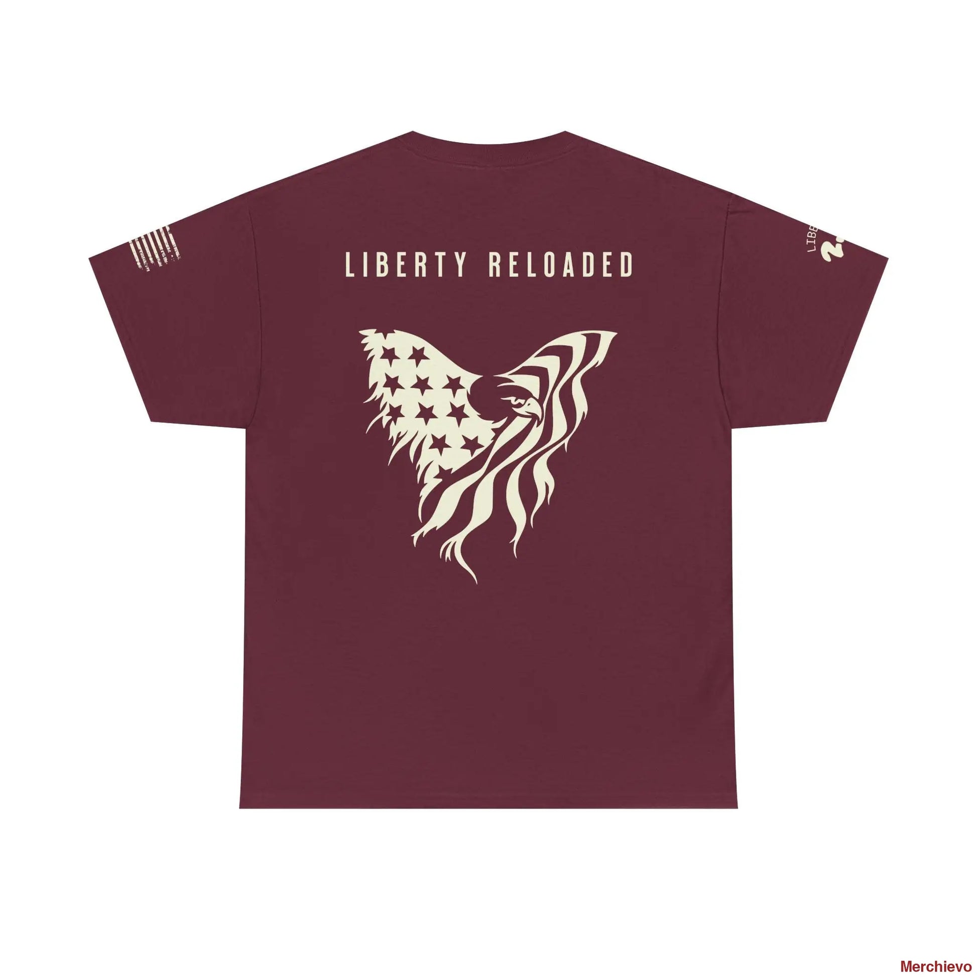 Liberty Reloaded 2.0 - Heritage Eagle Heavyweight Patriotic T-Shirt T-Shirt