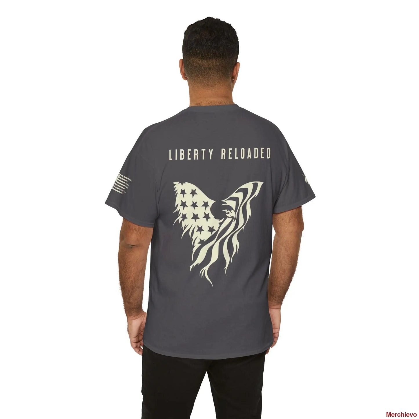 Liberty Reloaded 2.0 - Heritage Eagle Heavyweight Patriotic T-Shirt T-Shirt