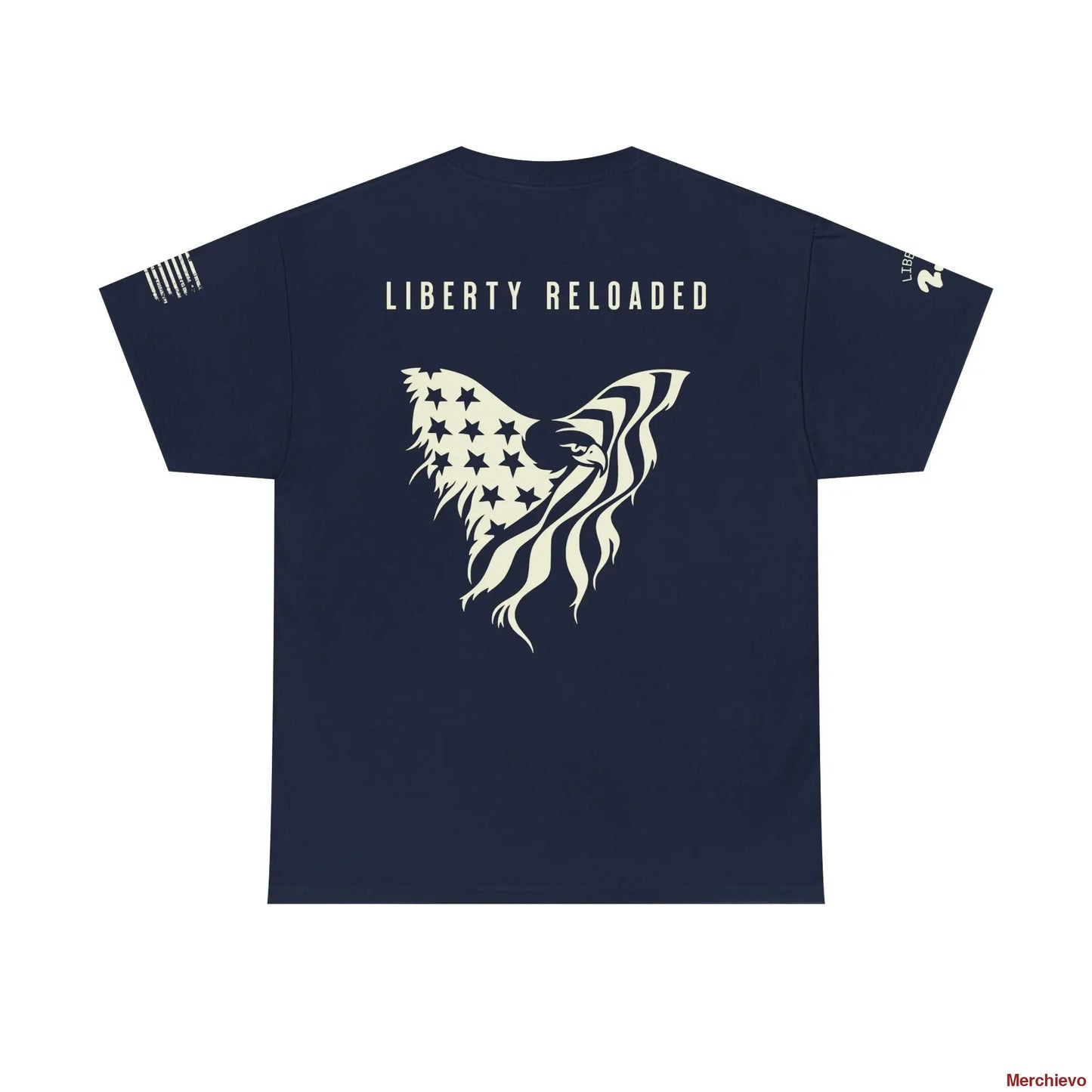 Liberty Reloaded 2.0 - Heritage Eagle Heavyweight Patriotic T-Shirt T-Shirt