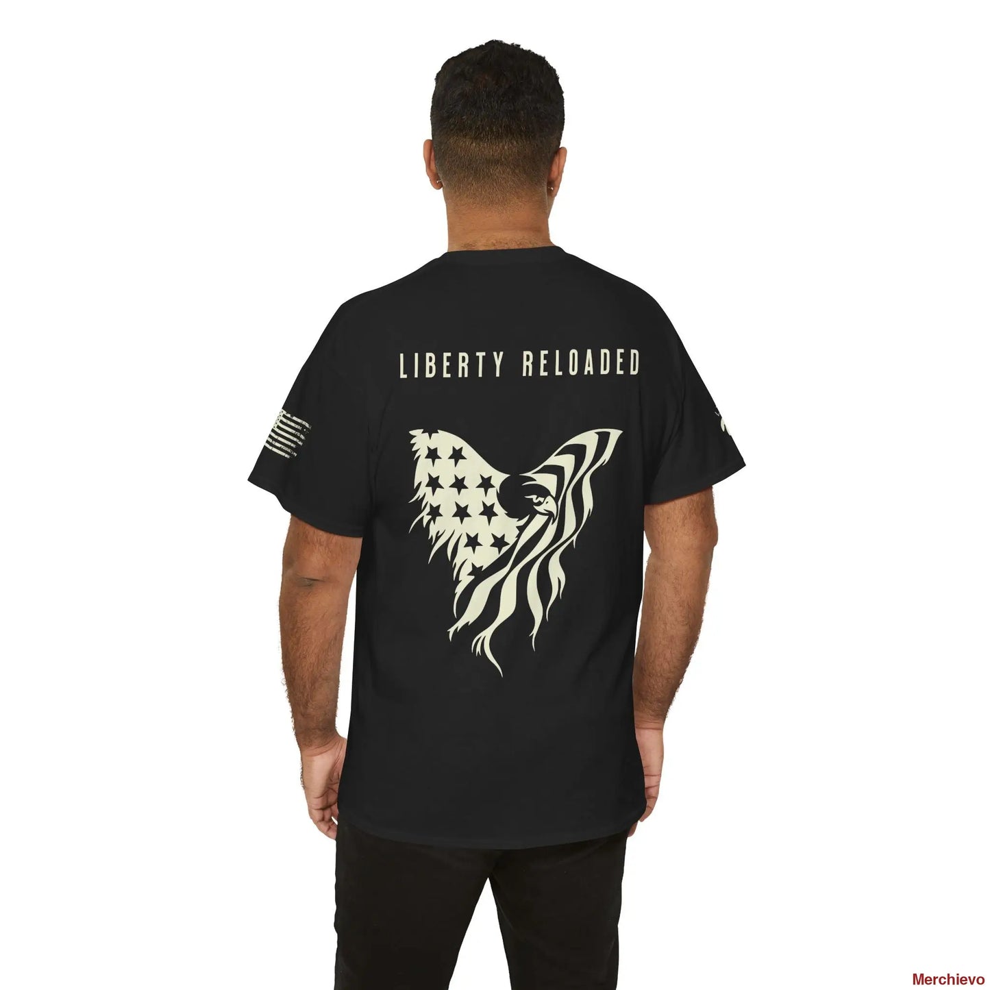 Liberty Reloaded 2.0 - Heritage Eagle Heavyweight Patriotic T-Shirt T-Shirt