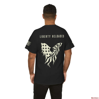 Liberty Reloaded 2.0 - Heritage Eagle Heavyweight Patriotic T-Shirt T-Shirt