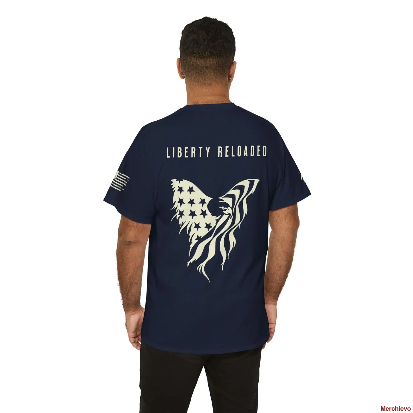 Liberty Reloaded 2.0 - Heritage Eagle Heavyweight Patriotic T-Shirt T-Shirt