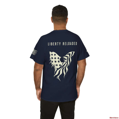 Liberty Reloaded 2.0 - Heritage Eagle Heavyweight Patriotic T-Shirt T-Shirt