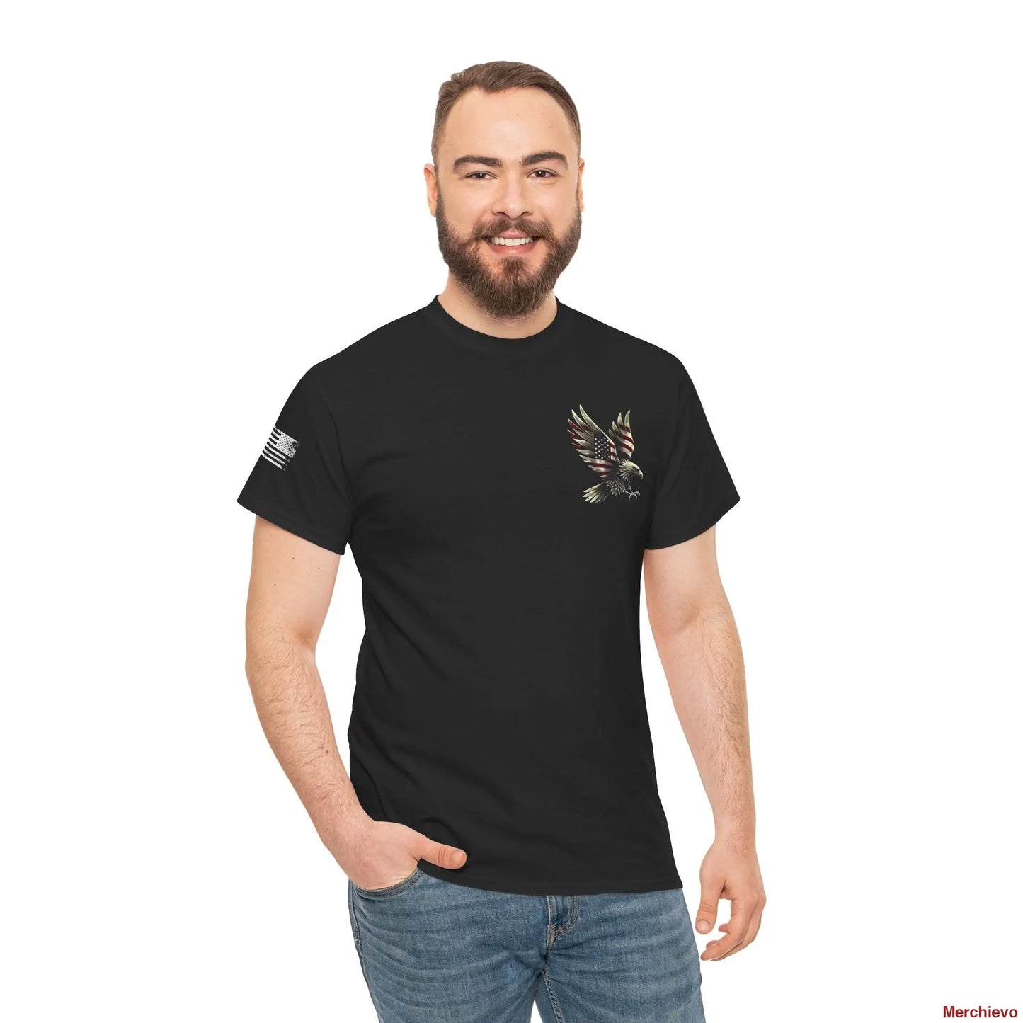 Liberty Reloaded 2.0 // Vintage Eagle Heavy Cotton Tee Black / S T-Shirt
