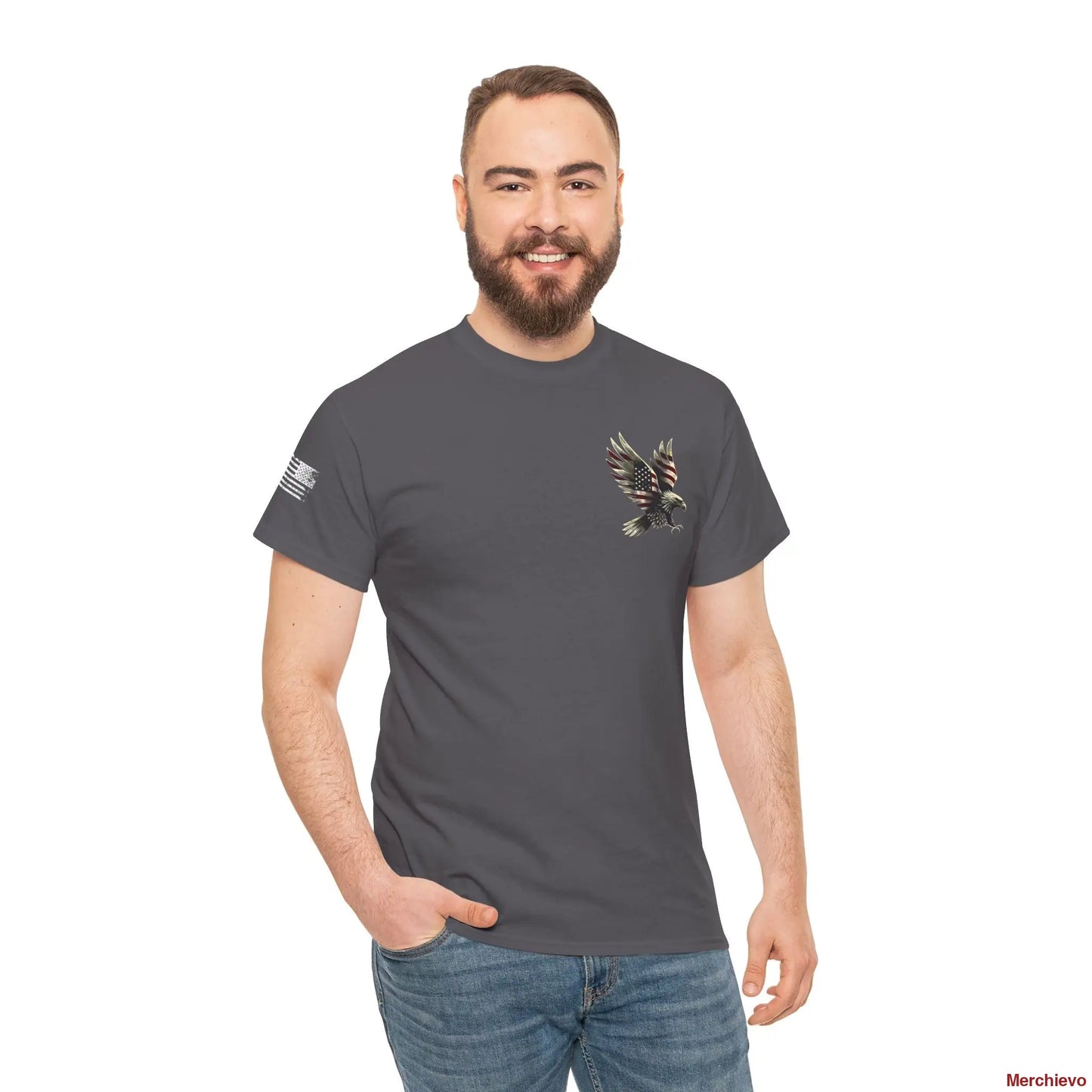Liberty Reloaded 2.0 // Vintage Eagle Heavy Cotton Tee Charcoal / S T-Shirt