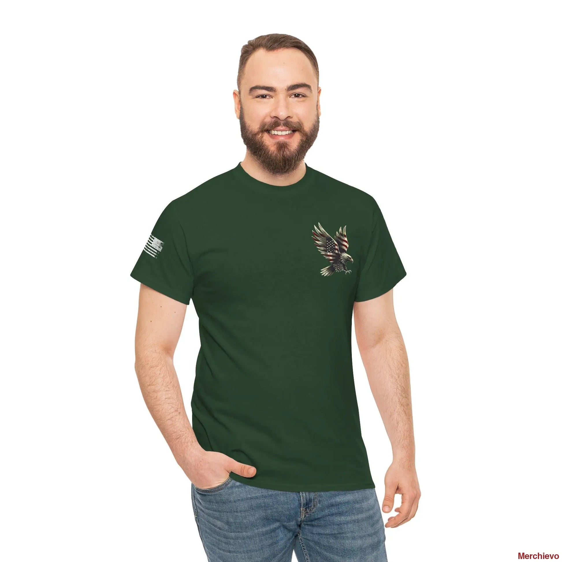 Liberty Reloaded 2.0 // Vintage Eagle Heavy Cotton Tee Forest Green / S T-Shirt