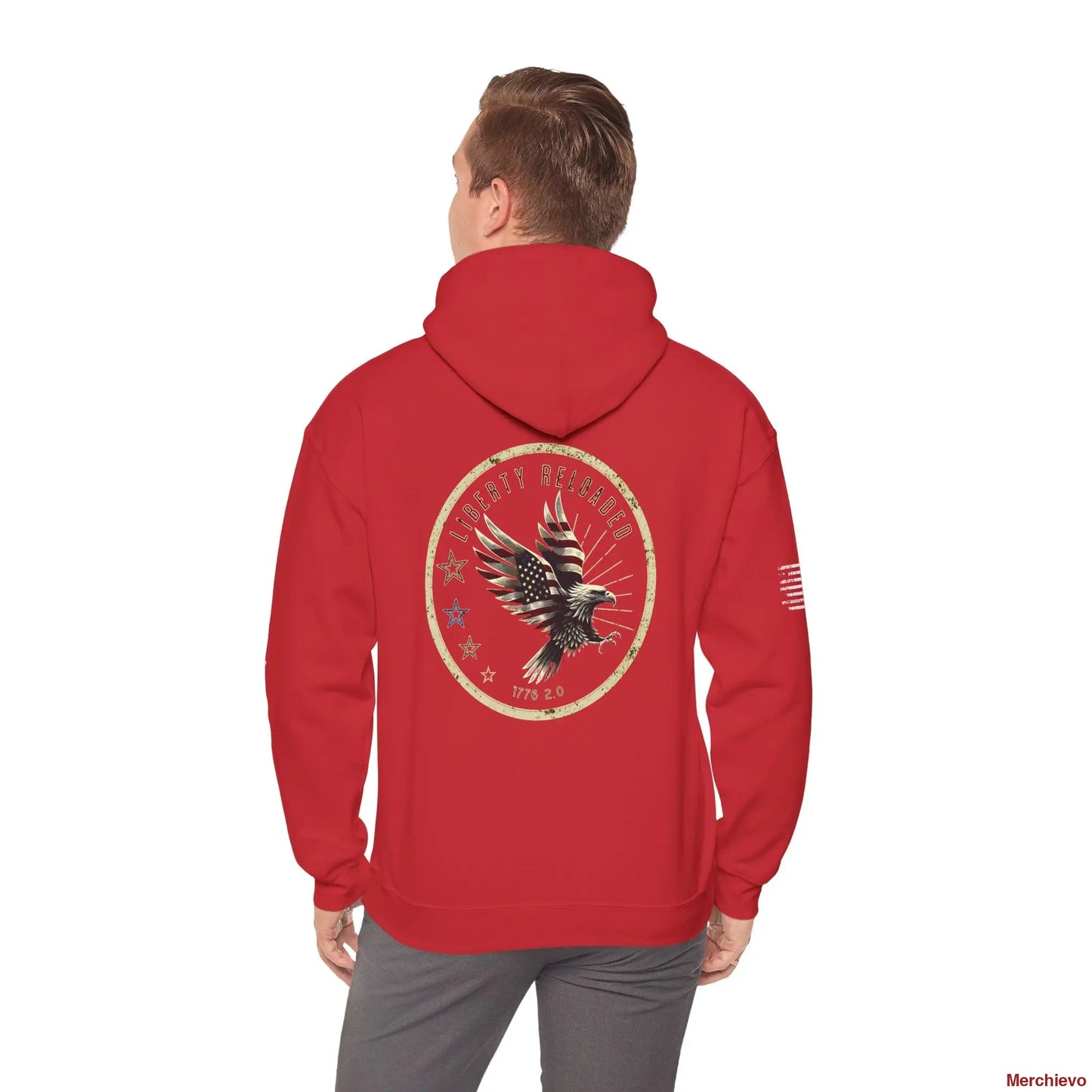 Liberty Reloaded 2.0 - Vintage Eagle Patriotic Heavy Blend Hoodie Hoodie
