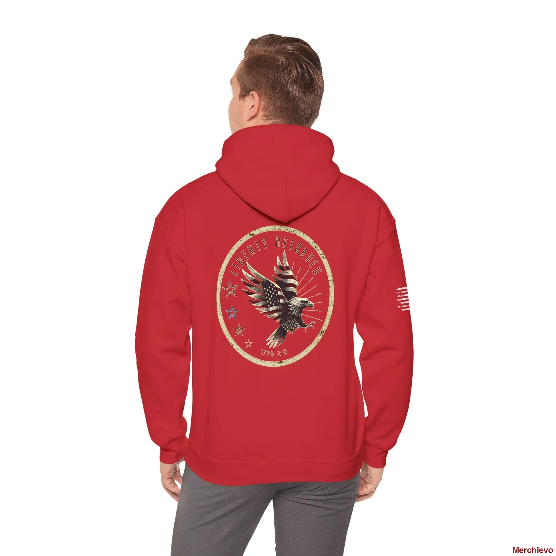 Liberty Reloaded 2.0 - Vintage Eagle Patriotic Heavy Blend Hoodie Hoodie