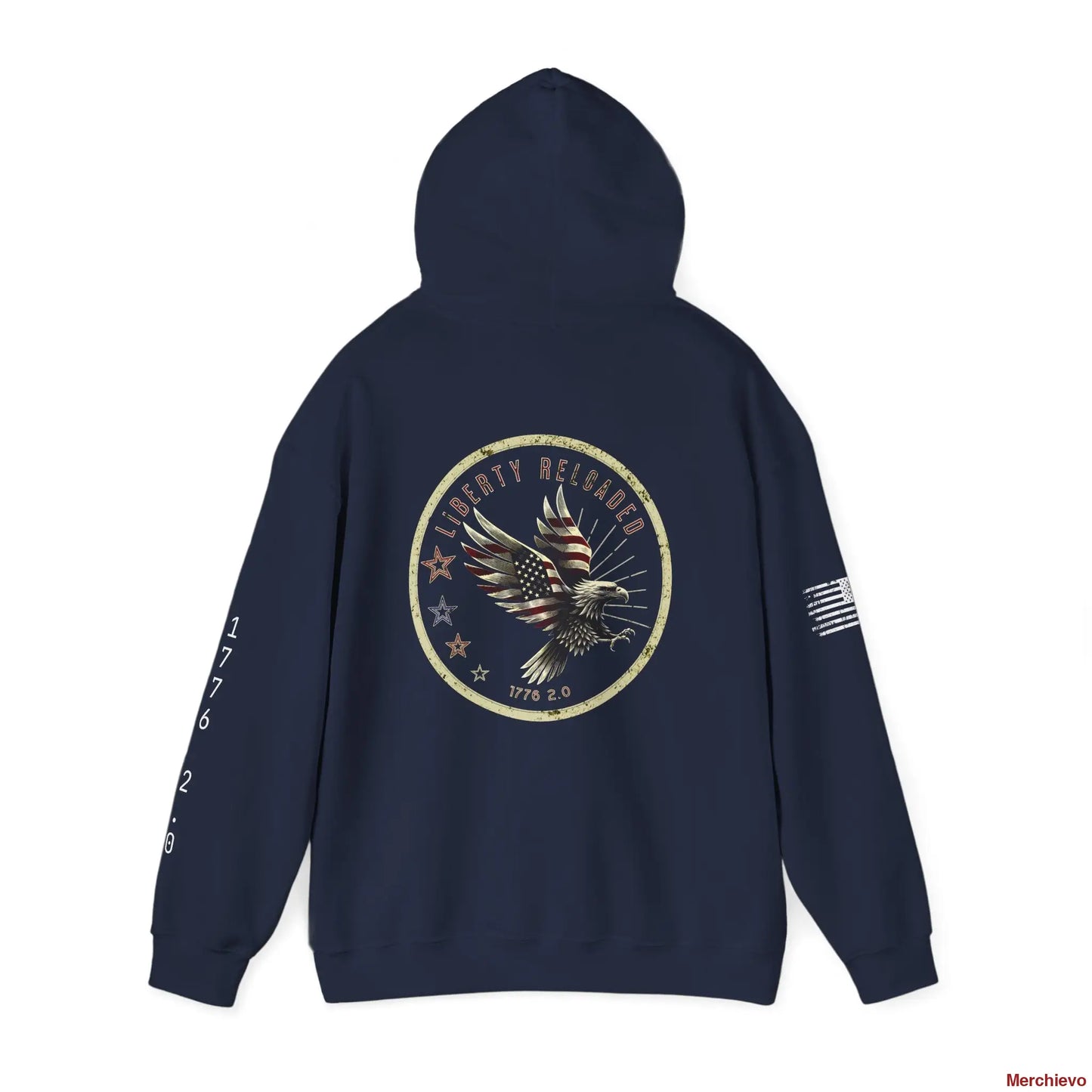 Liberty Reloaded 2.0 - Vintage Eagle Patriotic Heavy Blend Hoodie Hoodie