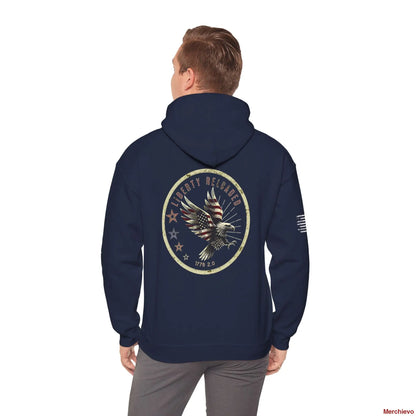 Liberty Reloaded 2.0 - Vintage Eagle Patriotic Heavy Blend Hoodie Hoodie