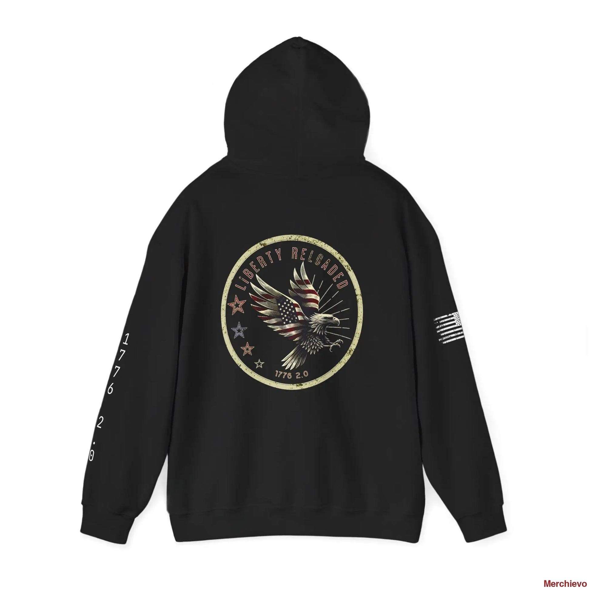 Liberty Reloaded 2.0 - Vintage Eagle Patriotic Heavy Blend Hoodie Hoodie