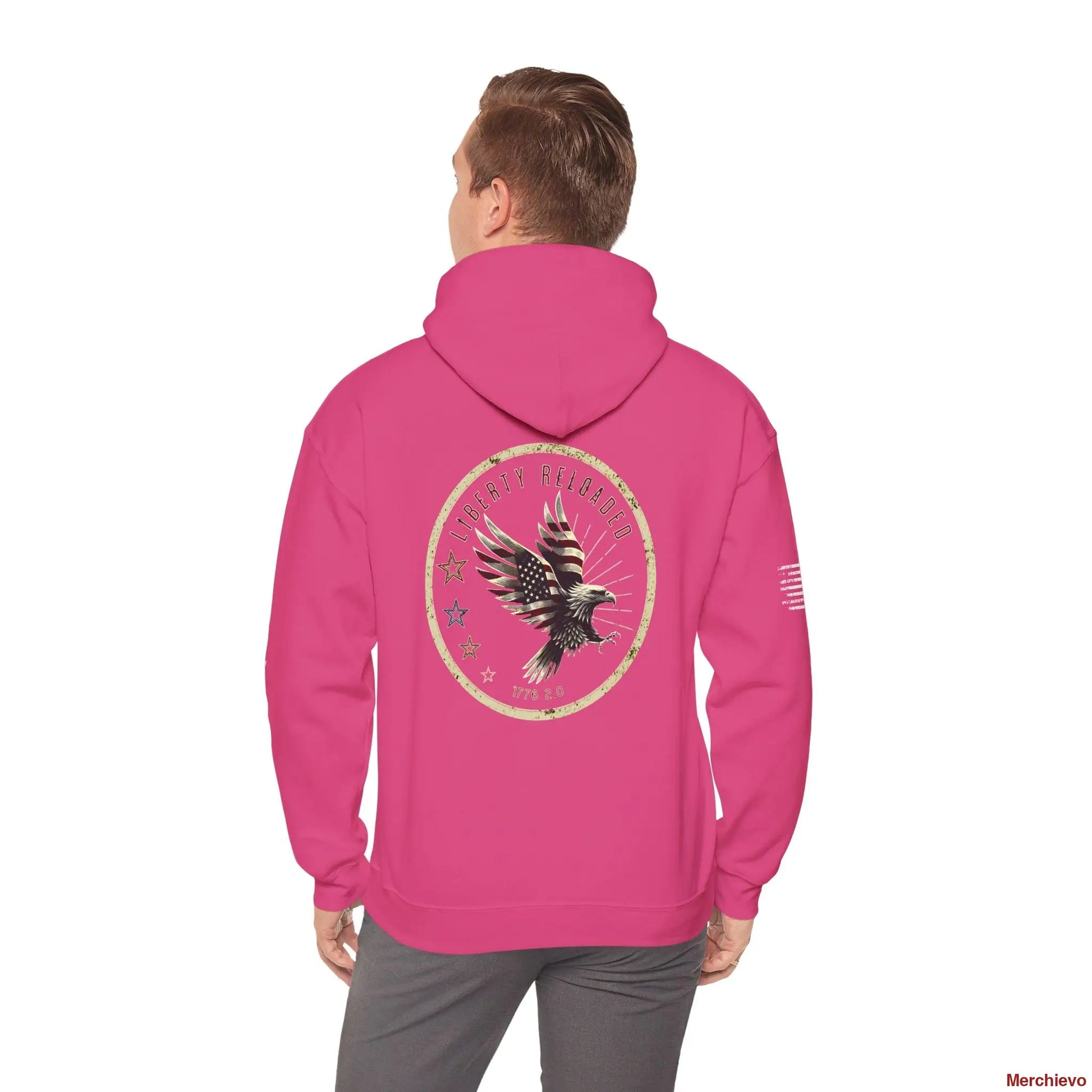 Liberty Reloaded 2.0 - Vintage Eagle Patriotic Heavy Blend Hoodie Hoodie