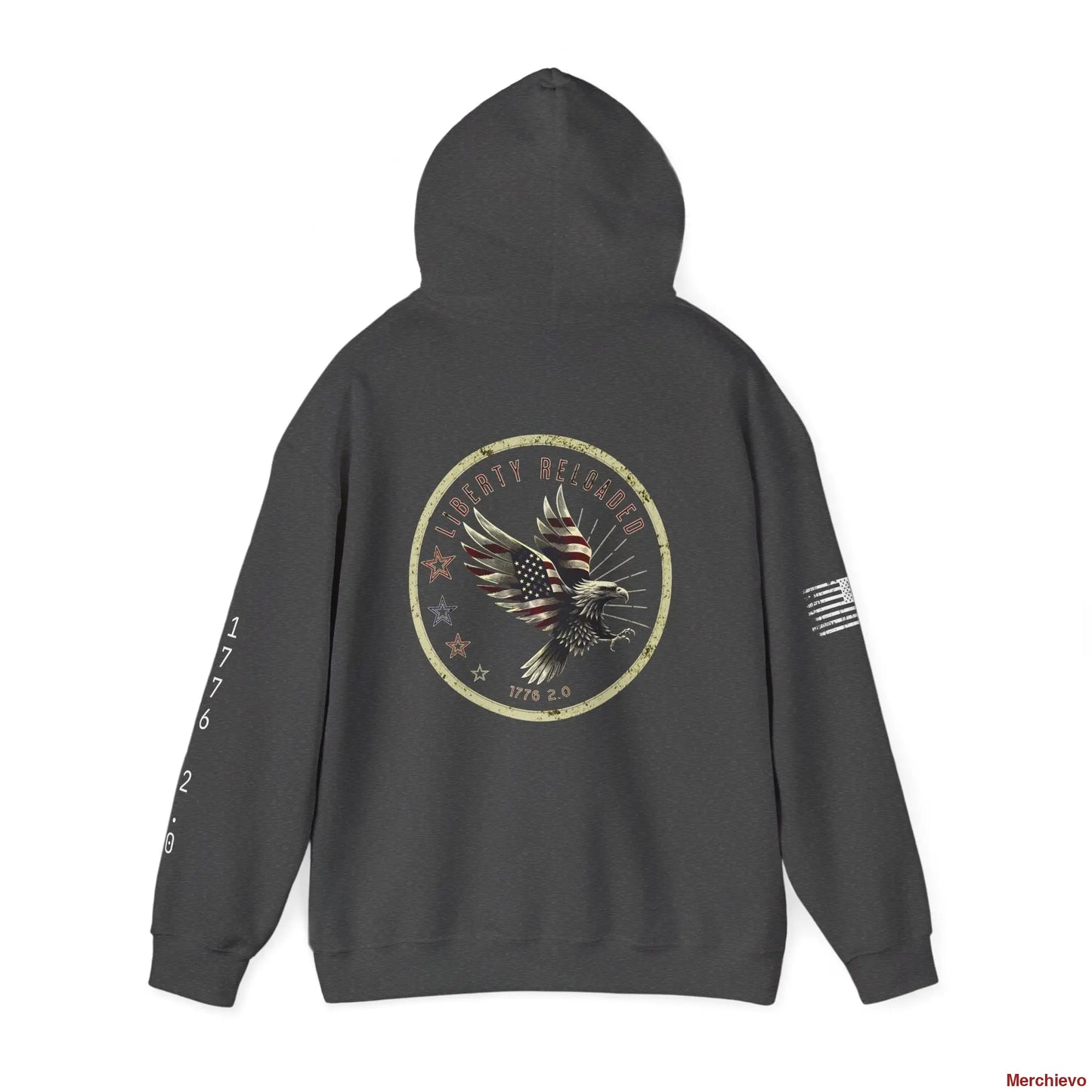 Liberty Reloaded 2.0 - Vintage Eagle Patriotic Heavy Blend Hoodie Hoodie