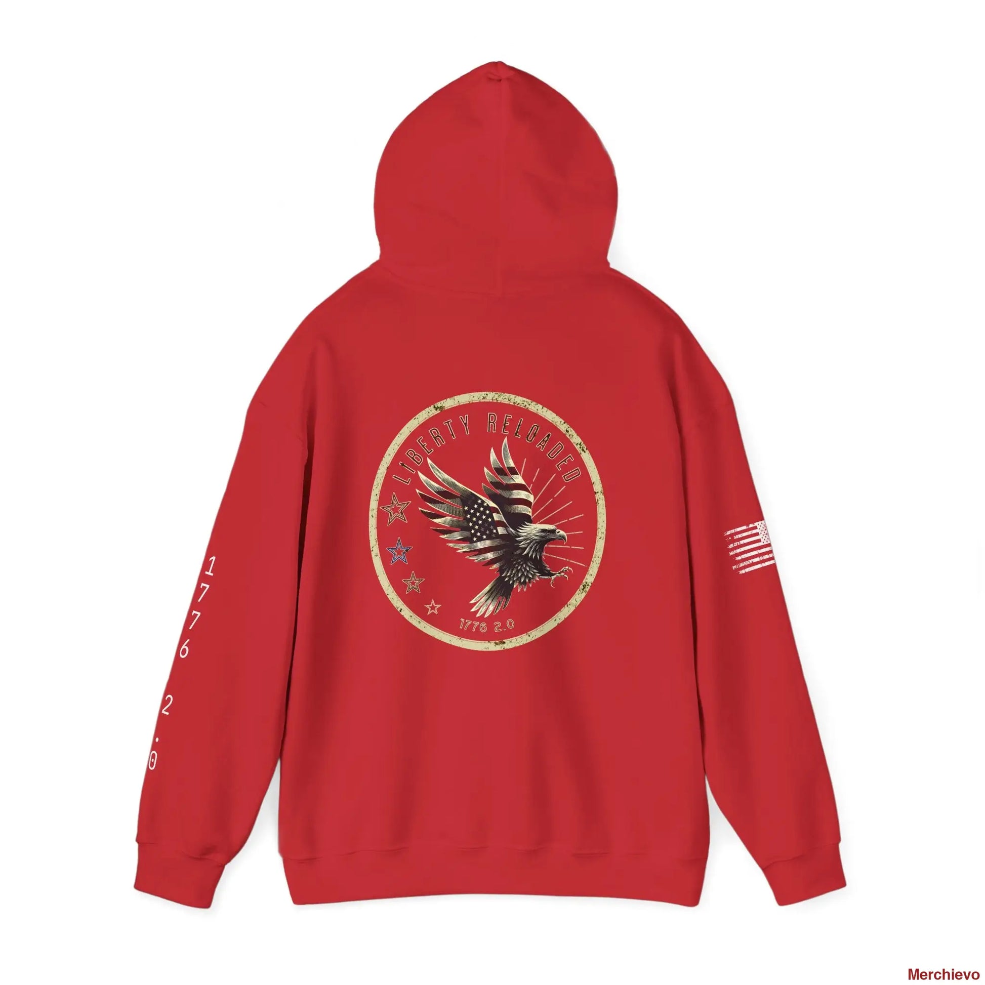 Liberty Reloaded 2.0 - Vintage Eagle Patriotic Heavy Blend Hoodie Hoodie