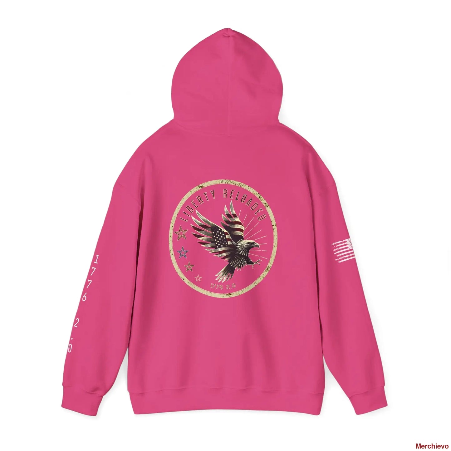 Liberty Reloaded 2.0 - Vintage Eagle Patriotic Heavy Blend Hoodie Hoodie