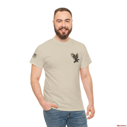 Liberty Reloaded 2.0 - Vintage Eagle Patriotic Heavy Cotton Tee Sand / S T-Shirt
