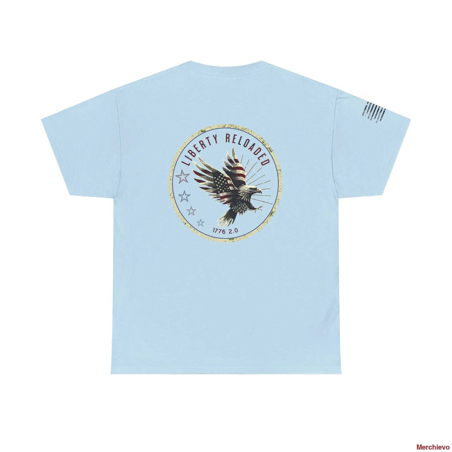 Liberty Reloaded 2.0 - Vintage Eagle Patriotic Heavy Cotton Tee T-Shirt