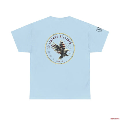 Liberty Reloaded 2.0 - Vintage Eagle Patriotic Heavy Cotton Tee T-Shirt
