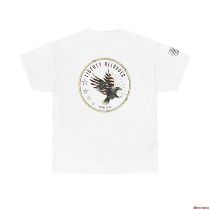 Liberty Reloaded 2.0 - Vintage Eagle Patriotic Heavy Cotton Tee T-Shirt