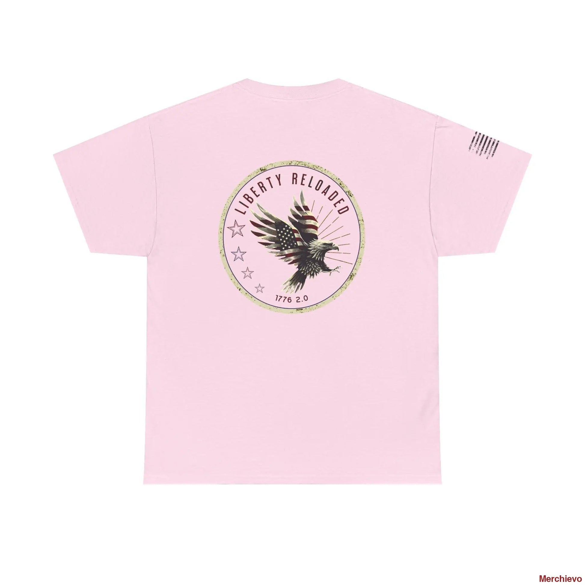 Liberty Reloaded 2.0 - Vintage Eagle Patriotic Heavy Cotton Tee T-Shirt