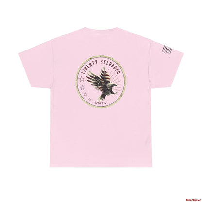 Liberty Reloaded 2.0 - Vintage Eagle Patriotic Heavy Cotton Tee T-Shirt