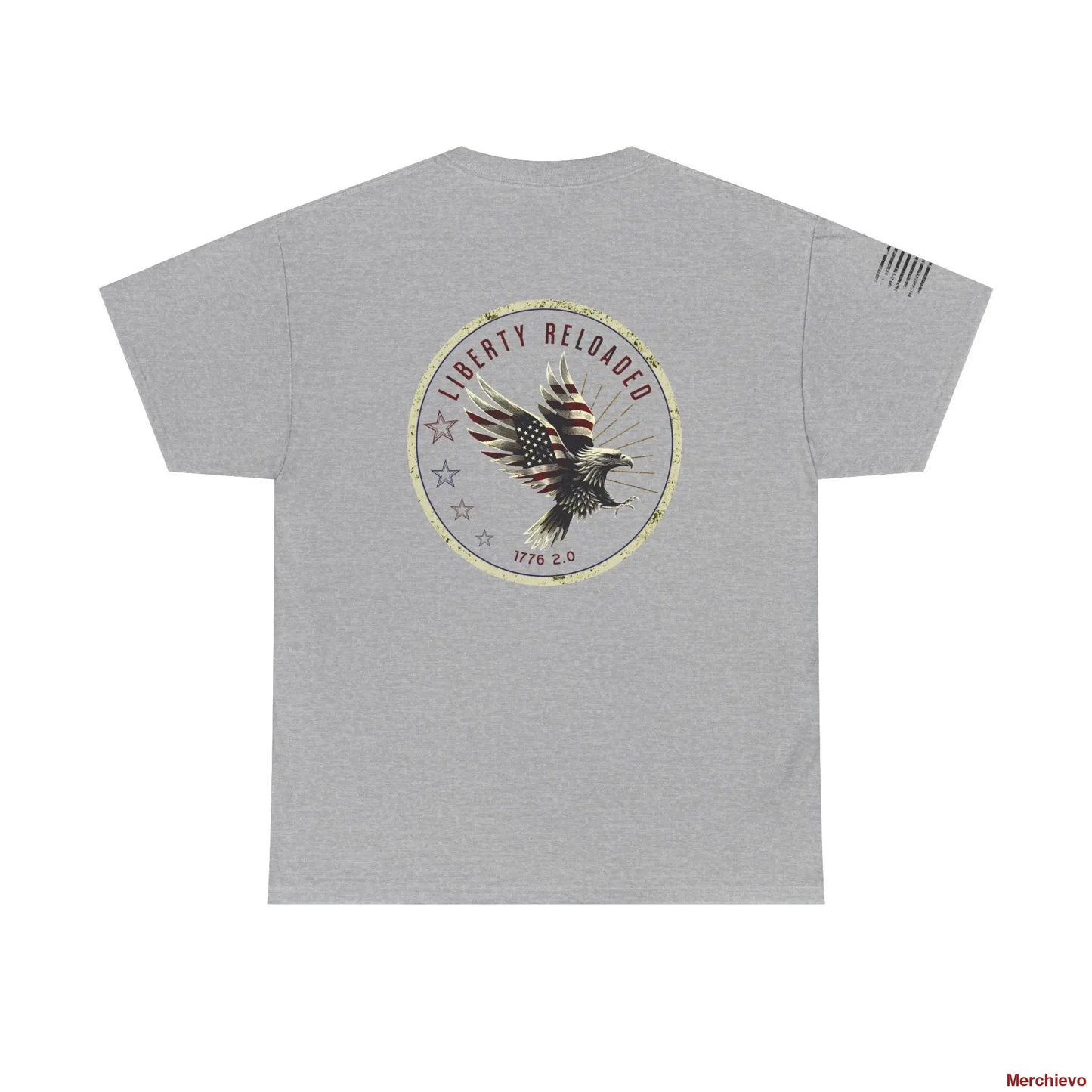Liberty Reloaded 2.0 - Vintage Eagle Patriotic Heavy Cotton Tee T-Shirt