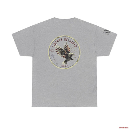 Liberty Reloaded 2.0 - Vintage Eagle Patriotic Heavy Cotton Tee T-Shirt