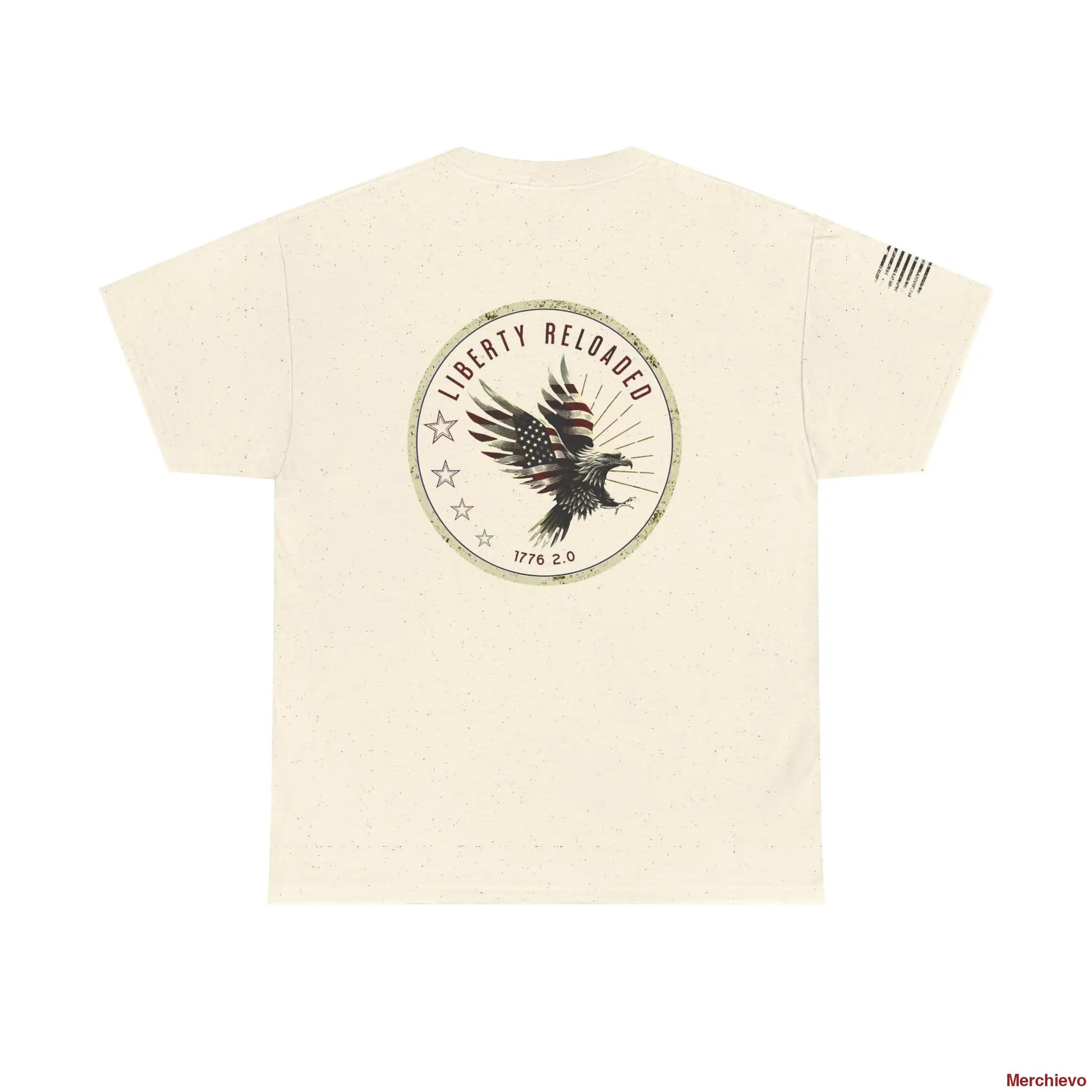 Liberty Reloaded 2.0 - Vintage Eagle Patriotic Heavy Cotton Tee T-Shirt