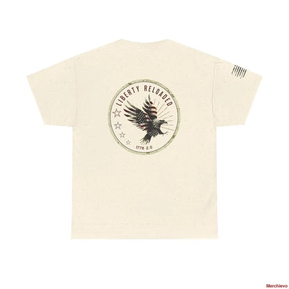 Liberty Reloaded 2.0 - Vintage Eagle Patriotic Heavy Cotton Tee T-Shirt