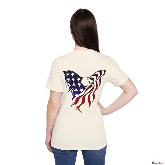 Little Miss 4th of July Retro Van Kids T-Shirt - Patriotic Youth Independence Day Tee T-Shirt