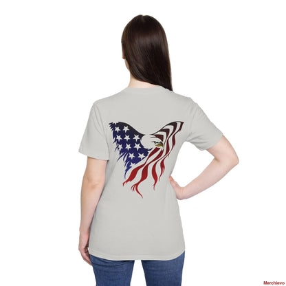 Little Miss 4th of July Retro Van Kids T-Shirt - Patriotic Youth Independence Day Tee T-Shirt