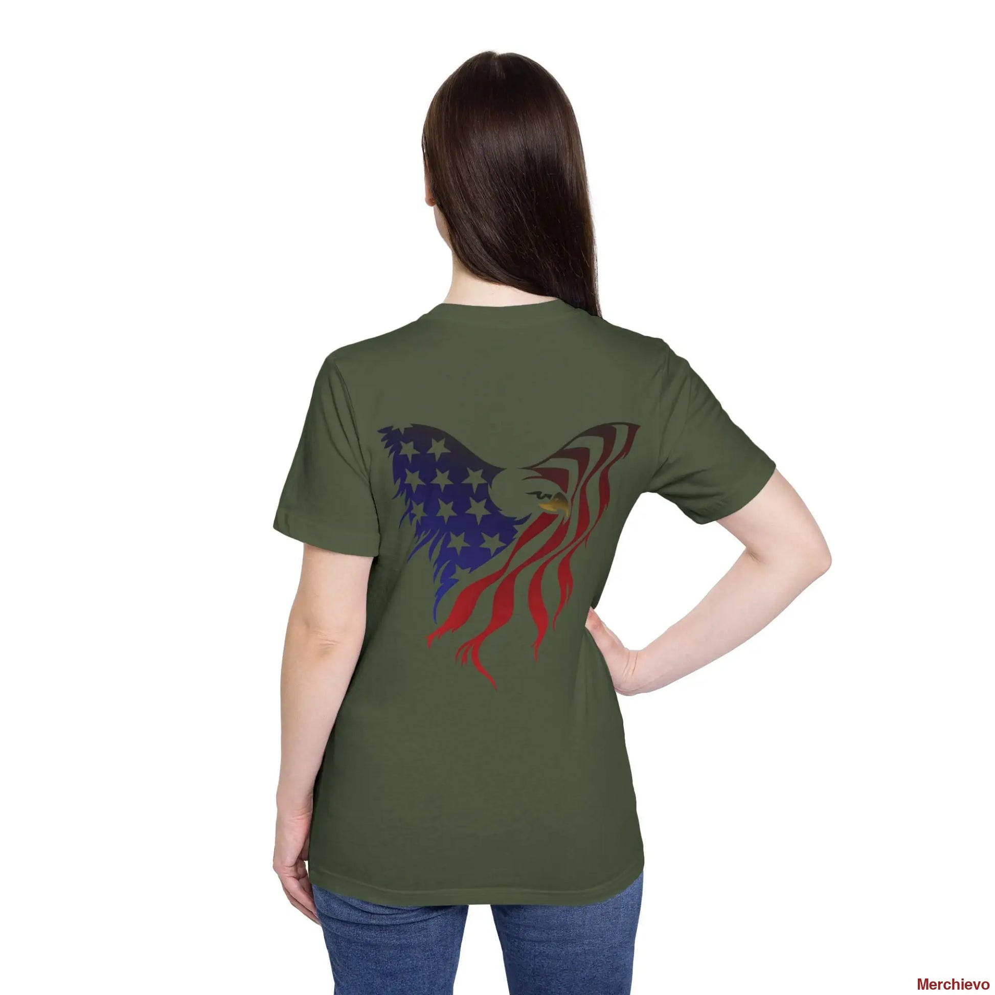 Little Miss 4th of July Retro Van Kids T-Shirt - Patriotic Youth Independence Day Tee T-Shirt