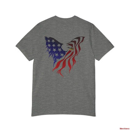 Little Miss 4th of July Retro Van Kids T-Shirt - Patriotic Youth Independence Day Tee T-Shirt