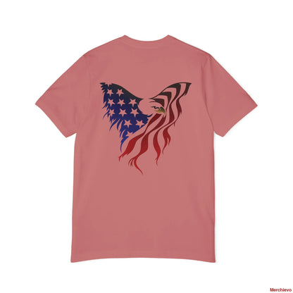 Little Miss 4th of July Retro Van Kids T-Shirt - Patriotic Youth Independence Day Tee T-Shirt