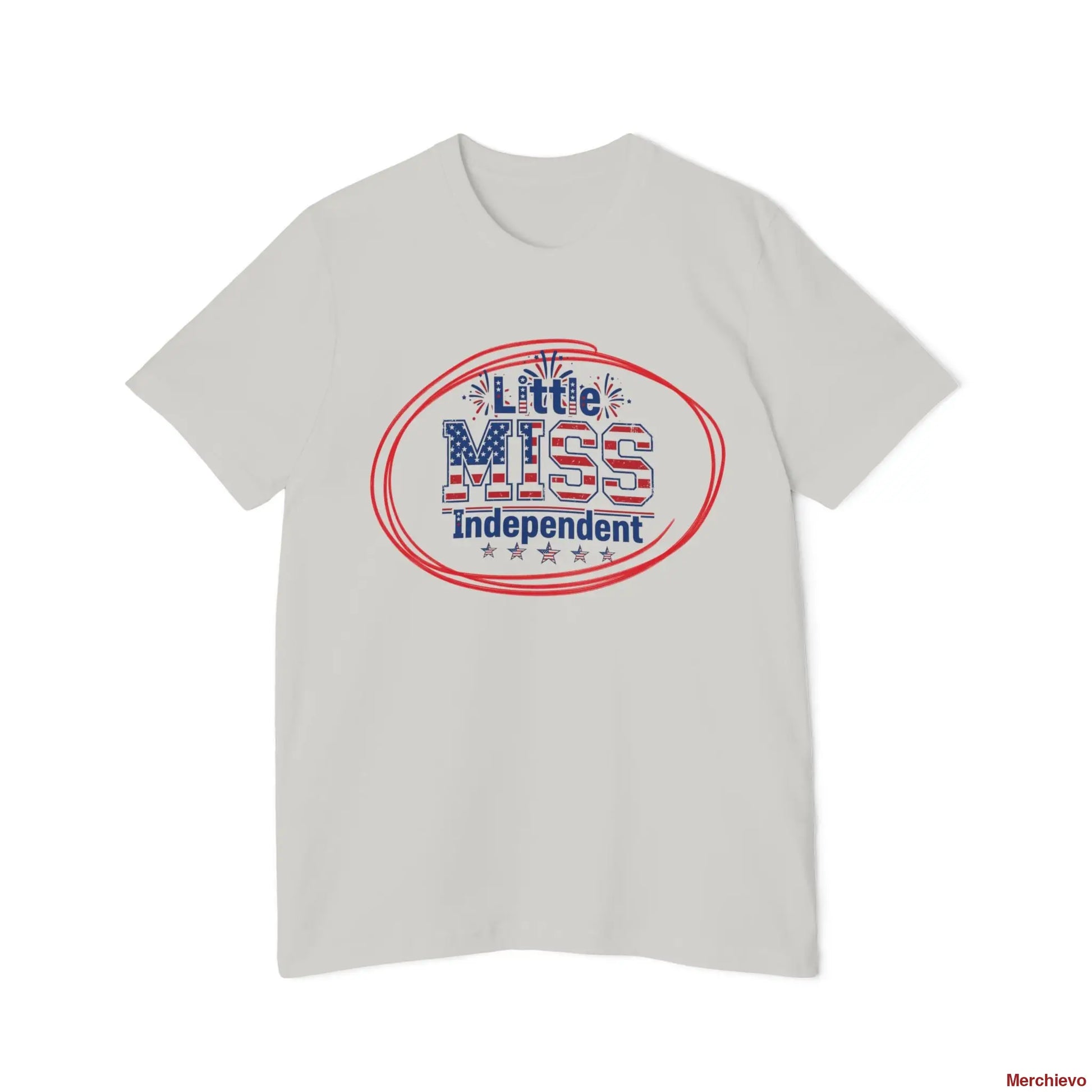 Little Miss 4th of July Retro Van Kids T-Shirt - Patriotic Youth Independence Day Tee T-Shirt